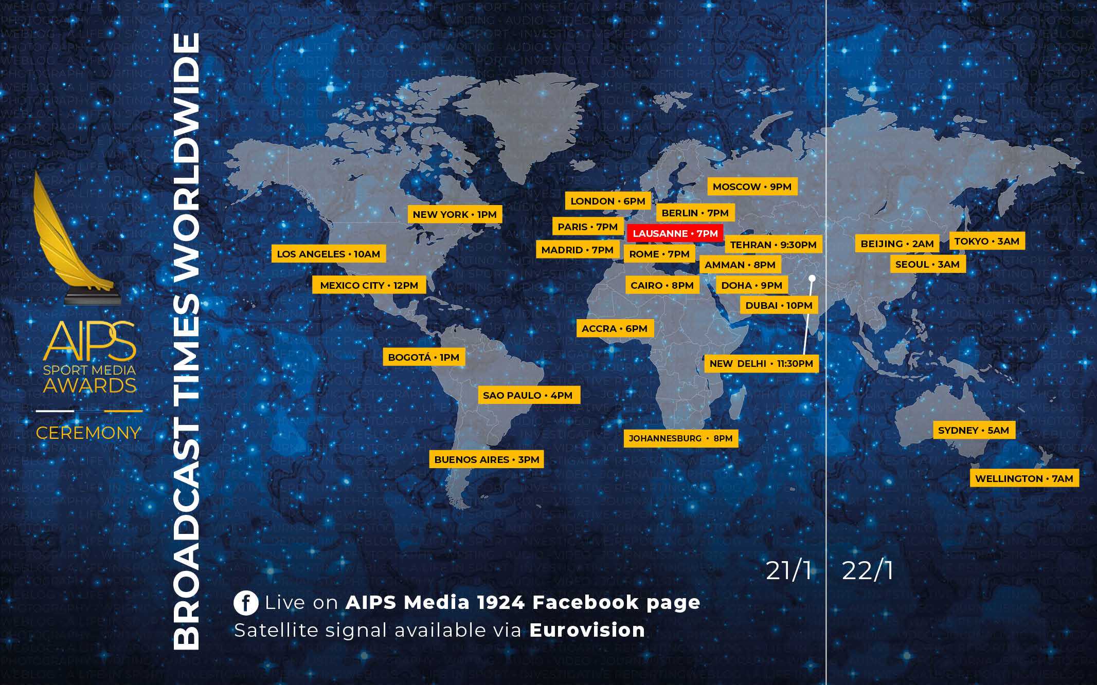 Festivitatea de premiere AIPS Sport Media Awards va fi LIVE pe Facebook!