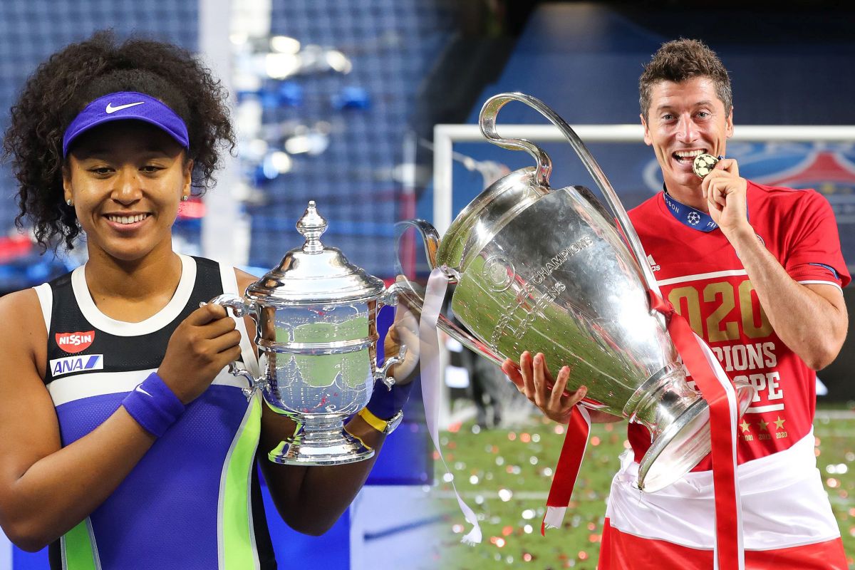 Naomi Osaka și Robert Lewandowski, preferații presei sportive