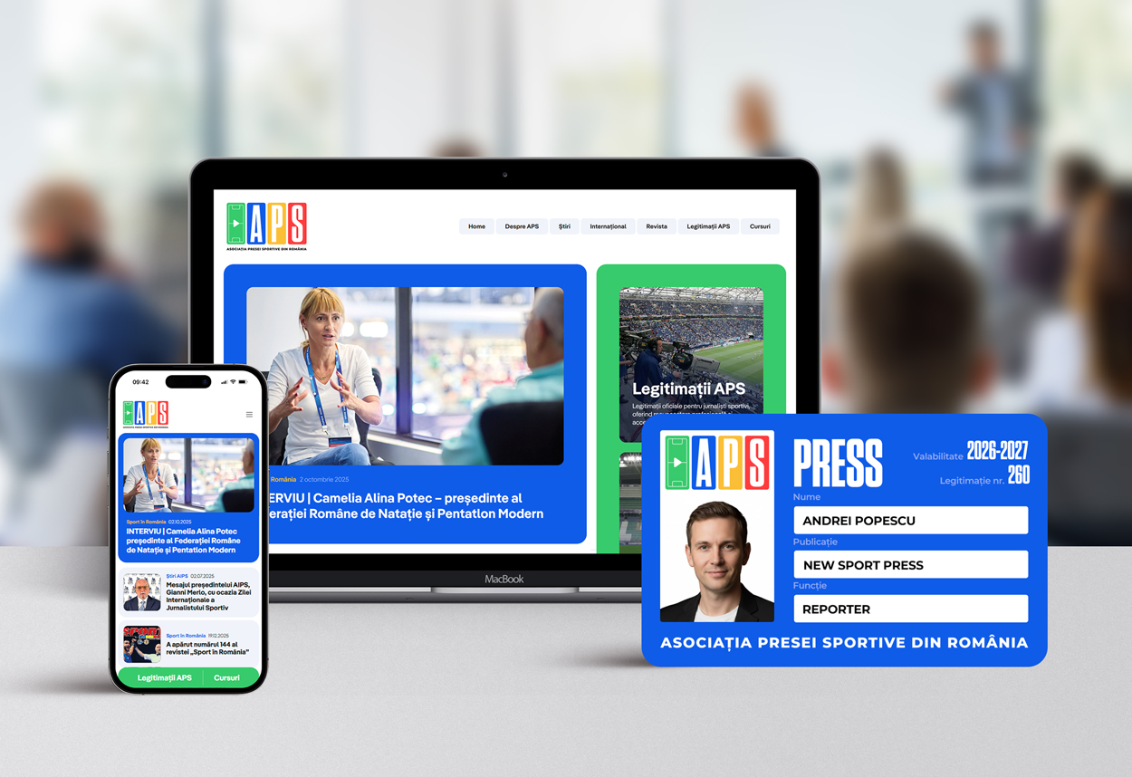 APS la început de 2026: identitate vizuală modernă, site nou și primul curs de inițiere în jurnalism sportiv